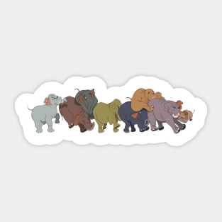 jungle book elephants Sticker